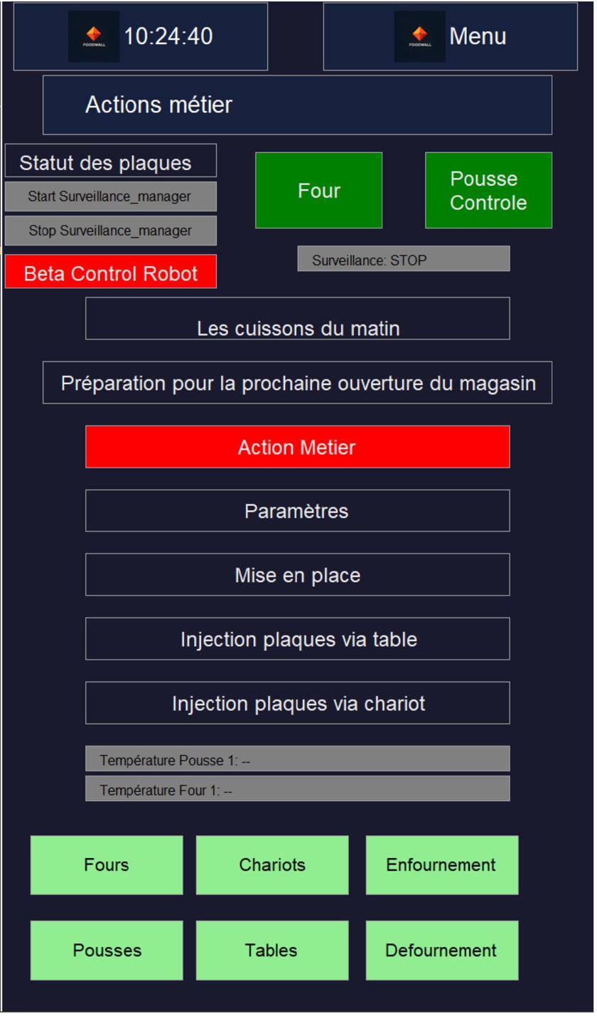 Interface Gastonio — Menu principal